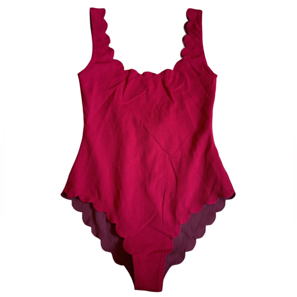 Marysia Swim Crimson Scalloped One-Piece Swimsuit